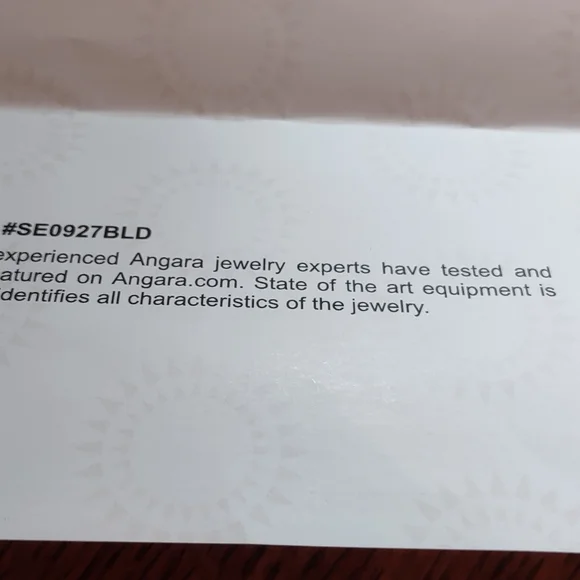 Angara 1.05 Blue Diamond Earrings W/Authenticity